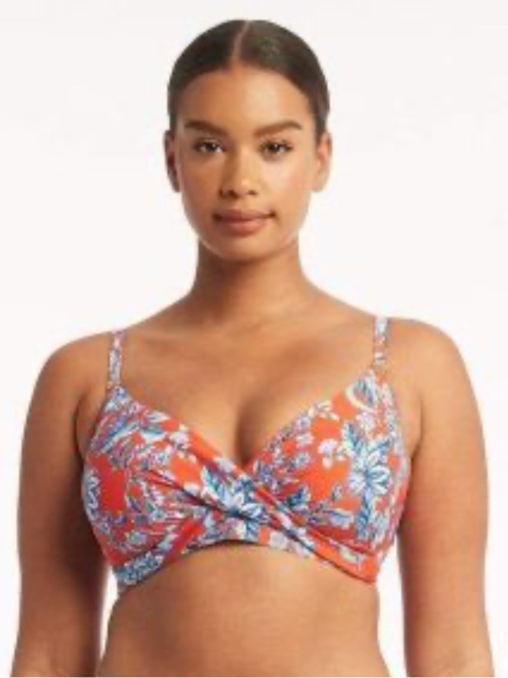 Sea Level-Habitat Twist Front DD/E Cup Bra
- Orange with Blue Floral 14 - Picture 3 of 12